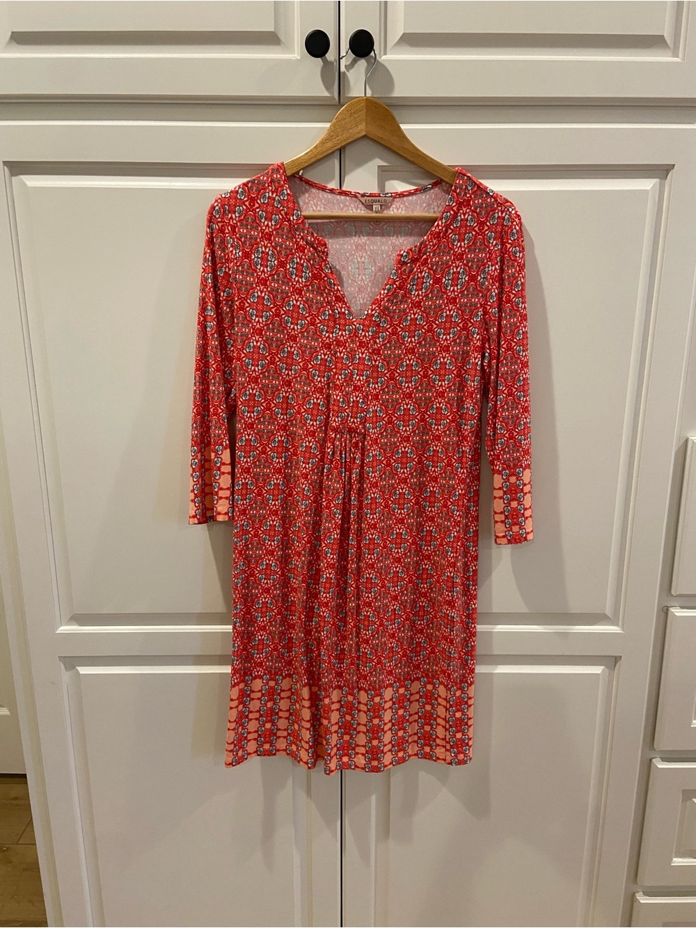 ESQUALO Red Floral Print Top